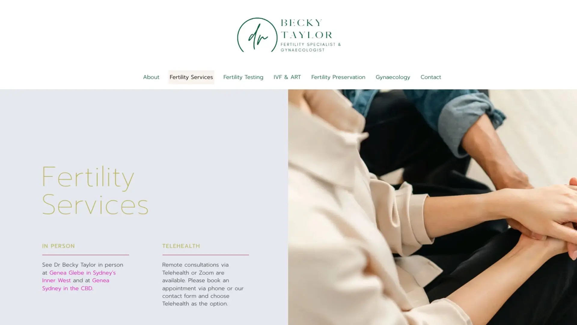 Dr Becky Taylor Website Design
